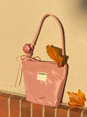 (Rubber Blush)Nylon Bucket Rose BagTENERA Recycled Nylon - TENERA