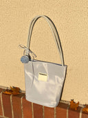 (Mist Blue)Nylon Bucket Rose Bag-TENERA Recycled Nylon - TENERA