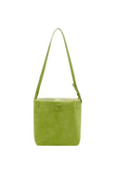 (Creamy Yellow & Olive Green)Color-Block Mini Bucket Bag-TENERA Velvet Collection - TENERA