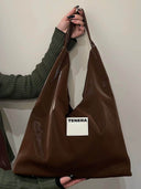 (Chocolate Velvet) Large Hobo Shoulder Bag -TENERA Velvet Collection - TENERA