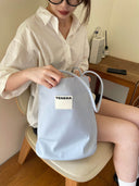 (Mist Blue)Nylon Bucket Rose Bag-TENERA Recycled Nylon - TENERA