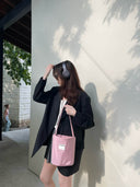 (Rubber Blush)Nylon Bucket Rose BagTENERA Recycled Nylon - TENERA