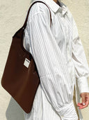 (Chocolate)Tote Bag-TENERA Vintage Collection - TENERA