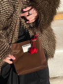 (Chocolate Velvet)Pearl Bag -TENERA Velvet Collection - TENERA