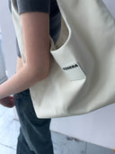 (White)Large Hobo Shoulder Bag-TENERA Velvet Collection - TENERA