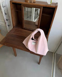 (Petal Pink)Classic Hobo Bag - TENERA Velvet Collection - TENERA