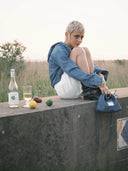(Denim Blue)Mini Hobo Bag-TENERA Denim Collection - TENERA