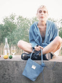 (Denim Blue)Sweetheart Rose Bucket Bag-TENERA Denim Collection - TENERA