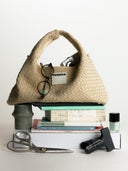 Introducing the TENERA Almond Beige Woven Bag: Where Sustainability Meets Timeless Elegance