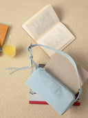 (Bubblegum Blue)Pearl Cylinder Pillow Bag -TENERA Suede Collection - TENERA
