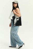 (Record Black)Vintage Shoulder Tote-TENERA City Retro Collection - TENERA