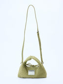(Olive Green)Mini Hobo Crossbody Bag-TENERA Handwoven Suede Collection - TENERA