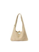 Handwoven Suede Hobo Shoulder Bag