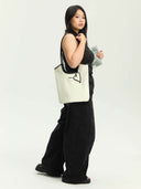 (Cream White)Vintage Shoulder Tote-TENERA City Retro Collection - TENERA