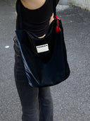 (Black Velvet)Large Bucket Bag-TENERA Velvet Collection