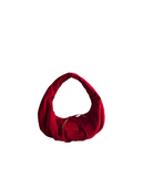 Ballet Ring Hobo Bag-Velvet Red