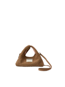 Handwoven Mini Suede Hobo Bag-Brown