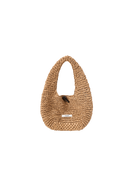 Raffia Hobo Bag-Brown