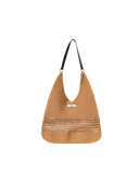 Crochet Hobo Bag-Brown