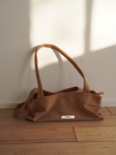 Suede Tofu Bag-Brown