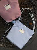 (Mist Blue)Nylon Bucket Rose BagTENERA Recycled Nylon