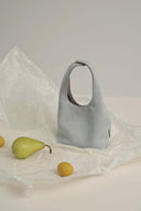 (Blue)TENERA Suede Triangle Double-sided Pouch