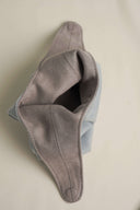 (Blue)TENERA Suede Triangle Double-sided Pouch