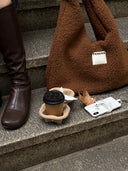 (Chocolate Brown)Hobo Shoulder Bag-TENERA Faux Fur Collection