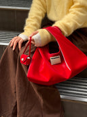 (Anchor Red)Classic Hobo Bag - TENERA Velvet Collection