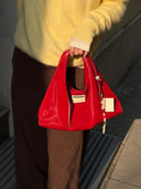 (Anchor Red)Classic Hobo Bag - TENERA Velvet Collection