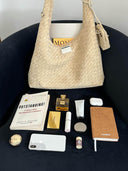 (Almond Beige)Large Hobo Bag-TENERA Handwoven Suede Collection - TENERA