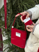 (Velvet Red)Velvet Pearl Earphone Pouch-TENERA Accessories Collection