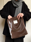 (Chocolate Velvet)Large Bucket Bag-TENERA Velvet Collection