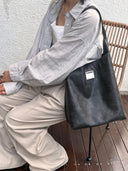 (Washed Black)Bucket Tote Bag-TENERA Vintage Collection - TENERA