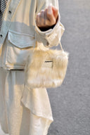 (Silver Fox)Pearl Bag-Faux Fur Collection - TENERA