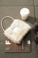 (Silver Fox)Pearl Bag-Faux Fur Collection - TENERA