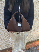 (Chocolate Velvet)Small Tote HOBO Bag - TENERA Velvet Collection - TENERA