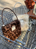 (Leopard Pattern)Pearl Bag-Faux Fur Collection - TENERA
