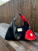(Black Velvet)Small Tote HOBO Bag - TENERA Velvet Collection - TENERA