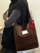 (Chocolate Velvet)Large Bucket Bag-TENERA Velvet Collection