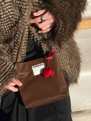 (Chocolate Velvet)Pearl Bag -TENERA Velvet Collection - TENERA