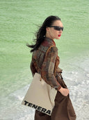 (Brown)Canvas Tote-TENERA City Resort Collection - TENERA