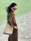 (Brown)Canvas Tote-TENERA City Resort Collection - TENERA