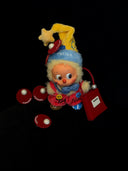 (Velvet Red)Velvet Mini Pearl Bag Charm-TENERA Accessories Collection