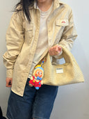 (Almond Beige)Small Hobo Bag-TENERA Handwoven Suede Collection