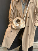 (Bambi Print)Eco Fur Mini Hobo-TENERA Faux Fur Collection
