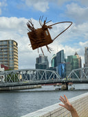 (ブラウン)フリンジ付きミニスードパールバケット - TENERA Bohoコレクション