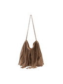 Large Suede Fringe Bucket Bag