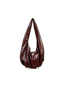 (Oleaginous Brown)Ballet Ring Hobo Crossbody -TENERA Velvet Collection