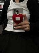 (Velvet Red)Velvet Heart Phone Holder-TENERA Accessories Collection